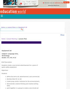 Equipment Ad Lesson Plan Equipment Ad Lesson Plan
