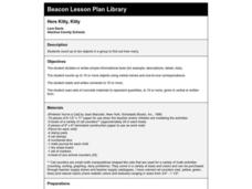 Here Kitty, Kitty Lesson Plan Here Kitty, Kitty Lesson Plan