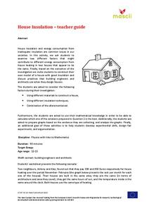 House Insulation Lesson Plan House Insulation Lesson Plan