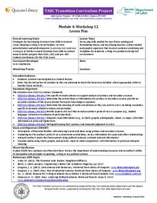 TASC Transition Curriculum: Workshop 12 Lesson Plan TASC Transition Curriculum: Workshop 12 Lesson Plan
