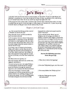 Jo’s Boys Worksheet Jo’s Boys Worksheet