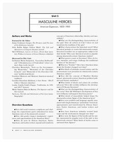 Masculine Heroes Unit Plan Masculine Heroes Unit Plan