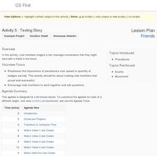Friends: Texting Story Lesson Plan Friends: Texting Story Lesson Plan