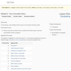 Storytelling: Your Innovation Story Lesson Plan Storytelling: Your Innovation Story Lesson Plan