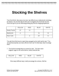 Stocking the Shelves Assessment Stocking the Shelves Assessment