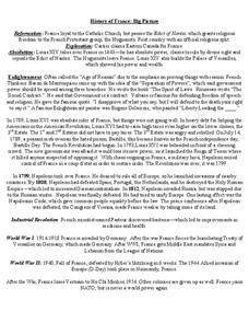 History of France: Big Picture Lesson Plan History of France: Big Picture Lesson Plan