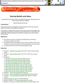 Sharing Beliefs and Ideas Lesson Plan Sharing Beliefs and Ideas Lesson Plan