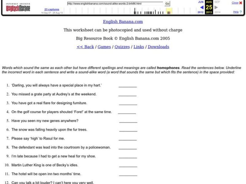 Homophones Worksheet Homophones Worksheet