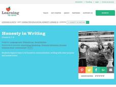 Honesty in Writing Lesson Plan Honesty in Writing Lesson Plan