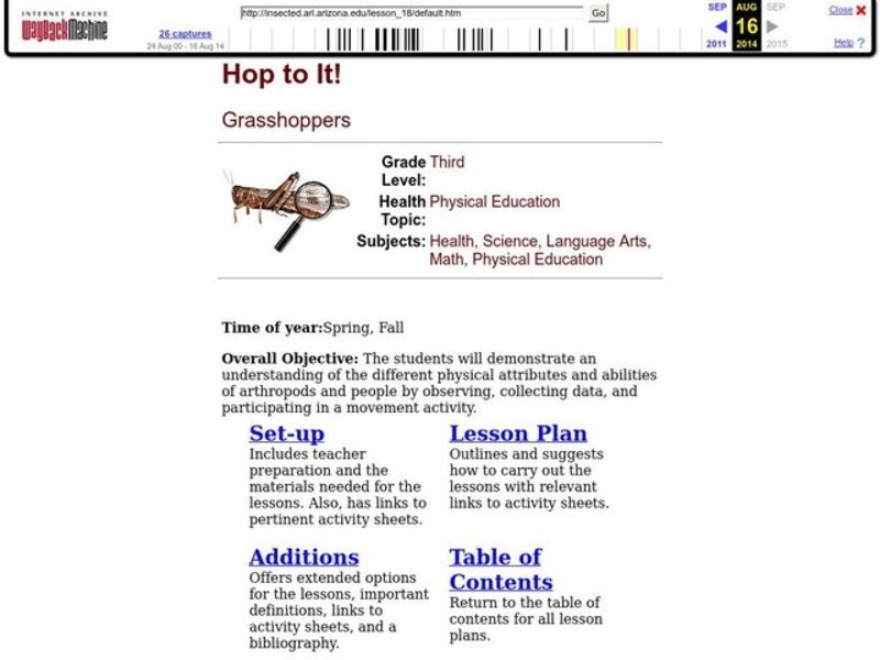 Hop to It! Lesson Plan Hop to It! Lesson Plan