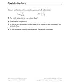 Symbolic Similarity Assessment Symbolic Similarity Assessment