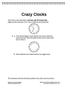 Crazy Clocks Assessment Crazy Clocks Assessment