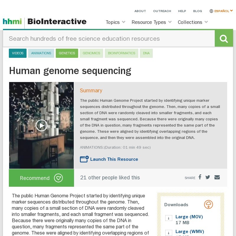 Human Genome Sequencing Instructional Video Human Genome Sequencing Instructional Video