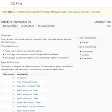 Art: Interactive Art Lesson Plan Art: Interactive Art Lesson Plan