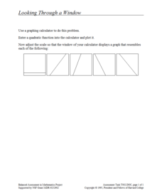 Looking through a Window Assessment Looking through a Window Assessment