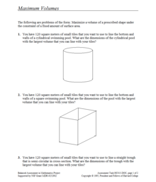 Maximum Volumes Assessment Maximum Volumes Assessment