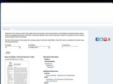 Horse and Rider: The Pony Express in Utah Lesson Plan Horse and Rider: The Pony Express in Utah Lesson Plan