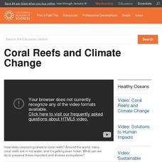 Coral Reefs and Climate Change Instructional Video Coral Reefs and Climate Change Instructional Video