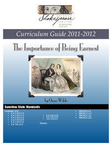The Importance of Being Earnest: Study Guide Activity The Importance of Being Earnest: Study Guide Activity