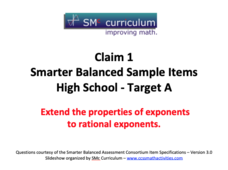 Smarter Balanced Sample Items: High School Math – Target A Assessment Smarter Balanced Sample Items: High School Math – Target A Assessment