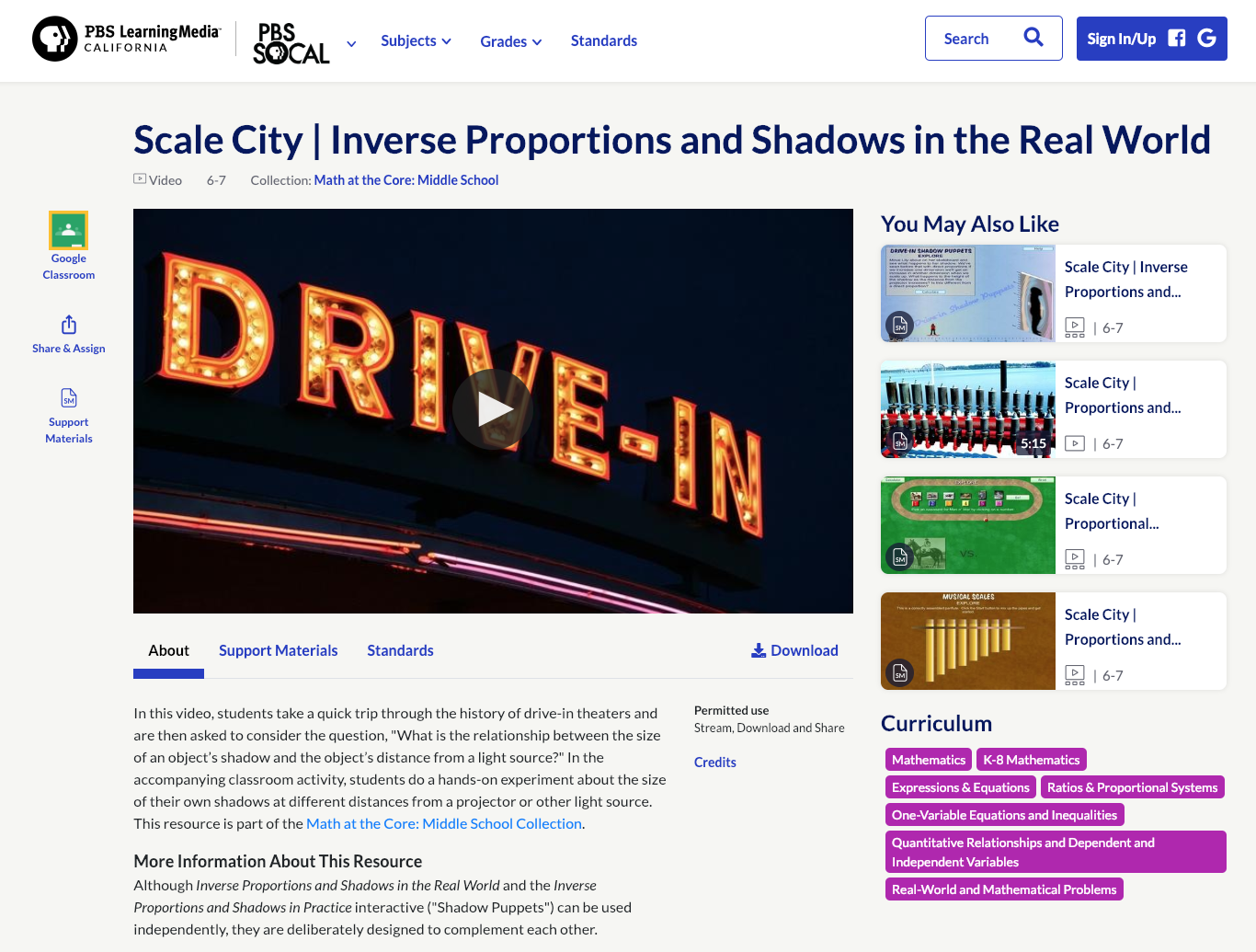 Scale City — Inverse Proportions and Shadows in the Real World Activity Scale City — Inverse Proportions and Shadows in the Real World Activity