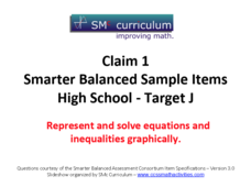 Smarter Balanced Sample Items: High School Math – Target J Assessment Smarter Balanced Sample Items: High School Math – Target J Assessment