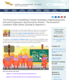 Episode 8, Segment 2: The PPF Illustrates Underemployment, Economic Expansion, and Economic Growth Instructional Video Episode 8, Segment 2: The PPF Illustrates Underemployment, Economic Expansion, and Economic Growth Instructional Video