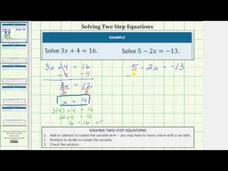 Solving Two-Step Equations (Basic) Instructional Video Solving Two-Step Equations (Basic) Instructional Video