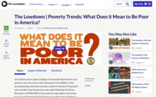 The Lowdown — Poverty Trends: What Does It Mean to Be Poor in America? Interactive The Lowdown — Poverty Trends: What Does It Mean to Be Poor in America? Interactive