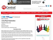 Jump Rope Exploration Lesson Plan Jump Rope Exploration Lesson Plan