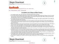 An Artistic List of Ways to Make Flowers Lesson Plan An Artistic List of Ways to Make Flowers Lesson Plan
