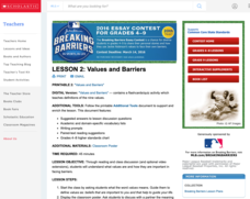 Lesson 2: Values and Barriers Lesson Plan Lesson 2: Values and Barriers Lesson Plan