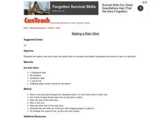 Making a Rain Stick Lesson Plan Making a Rain Stick Lesson Plan