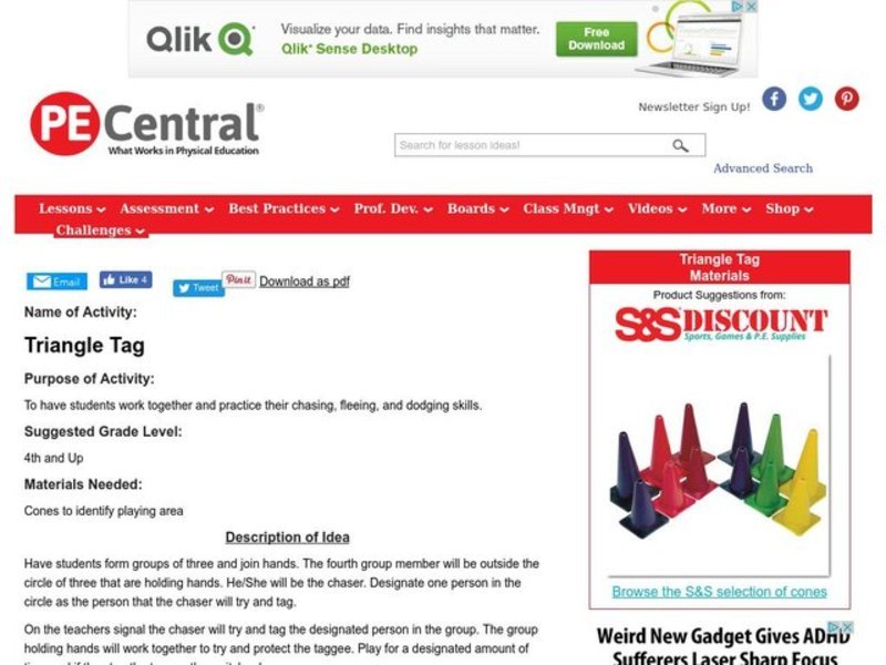 Triangle Tag Lesson Plan Triangle Tag Lesson Plan