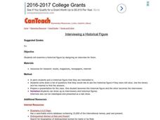 Interviewing a Historical Figure Lesson Plan Interviewing a Historical Figure Lesson Plan