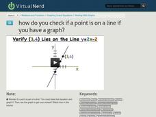 How Do You Check if a Point is on a Line If You Have a Graph? Instructional Video How Do You Check if a Point is on a Line If You Have a Graph? Instructional Video
