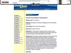 How Do You Analyze a Corporation? Lesson Plan How Do You Analyze a Corporation? Lesson Plan
