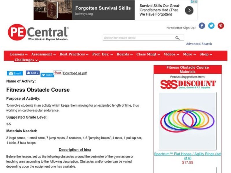 Fitness Obstacle Course Lesson Plan Fitness Obstacle Course Lesson Plan