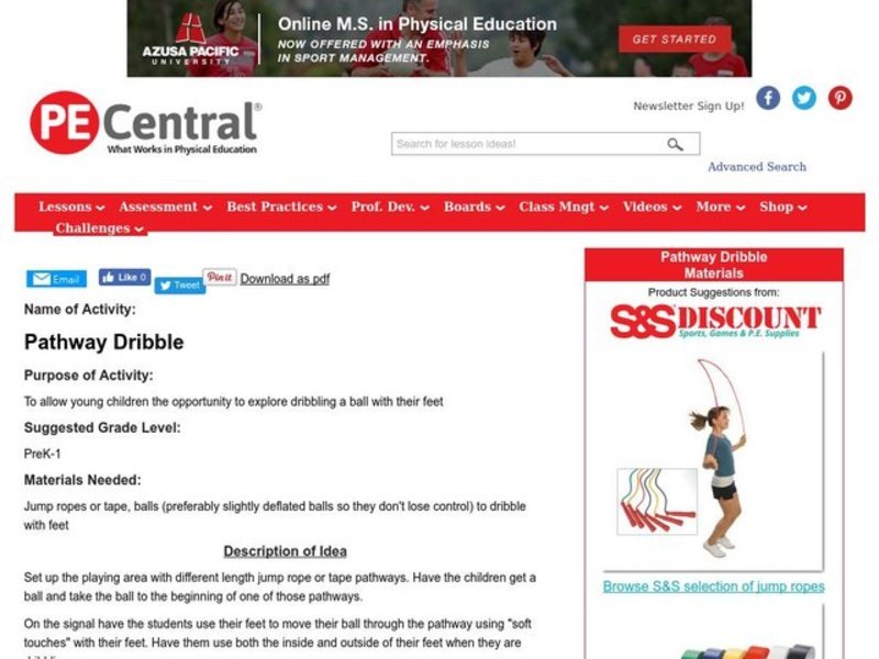 Pathway Dribble Lesson Plan Pathway Dribble Lesson Plan