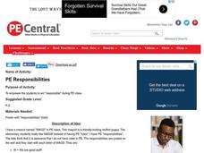 PE Responsibilities Lesson Plan PE Responsibilities Lesson Plan
