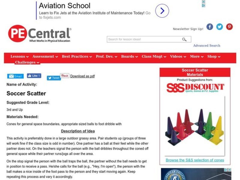 Soccer Scatter Lesson Plan Soccer Scatter Lesson Plan