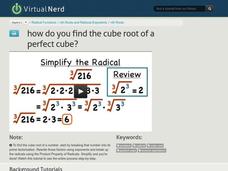 How Do You Find the Cube Root of a Perfect Cube? Instructional Video How Do You Find the Cube Root of a Perfect Cube? Instructional Video