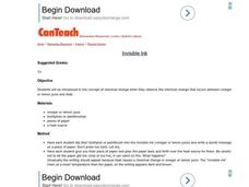 Invisible Ink Lesson Plan Invisible Ink Lesson Plan