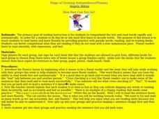 How Fast Can You Go? Lesson Plan How Fast Can You Go? Lesson Plan