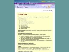 How have world religions shaped who I am today? Lesson Plan How have world religions shaped who I am today? Lesson Plan