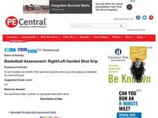 Basketball Assessment: Right/Left Handed Shot Grip Lesson Plan Basketball Assessment: Right/Left Handed Shot Grip Lesson Plan