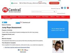 Jump Rope Assessment Lesson Plan Jump Rope Assessment Lesson Plan