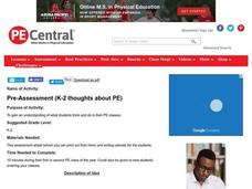 Physical Education Pre-Assessment (K-2) Lesson Plan Physical Education Pre-Assessment (K-2) Lesson Plan