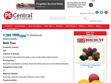 Math Toss Lesson Plan Math Toss Lesson Plan