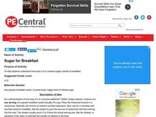 Sugar for Breakfast Lesson Plan Sugar for Breakfast Lesson Plan